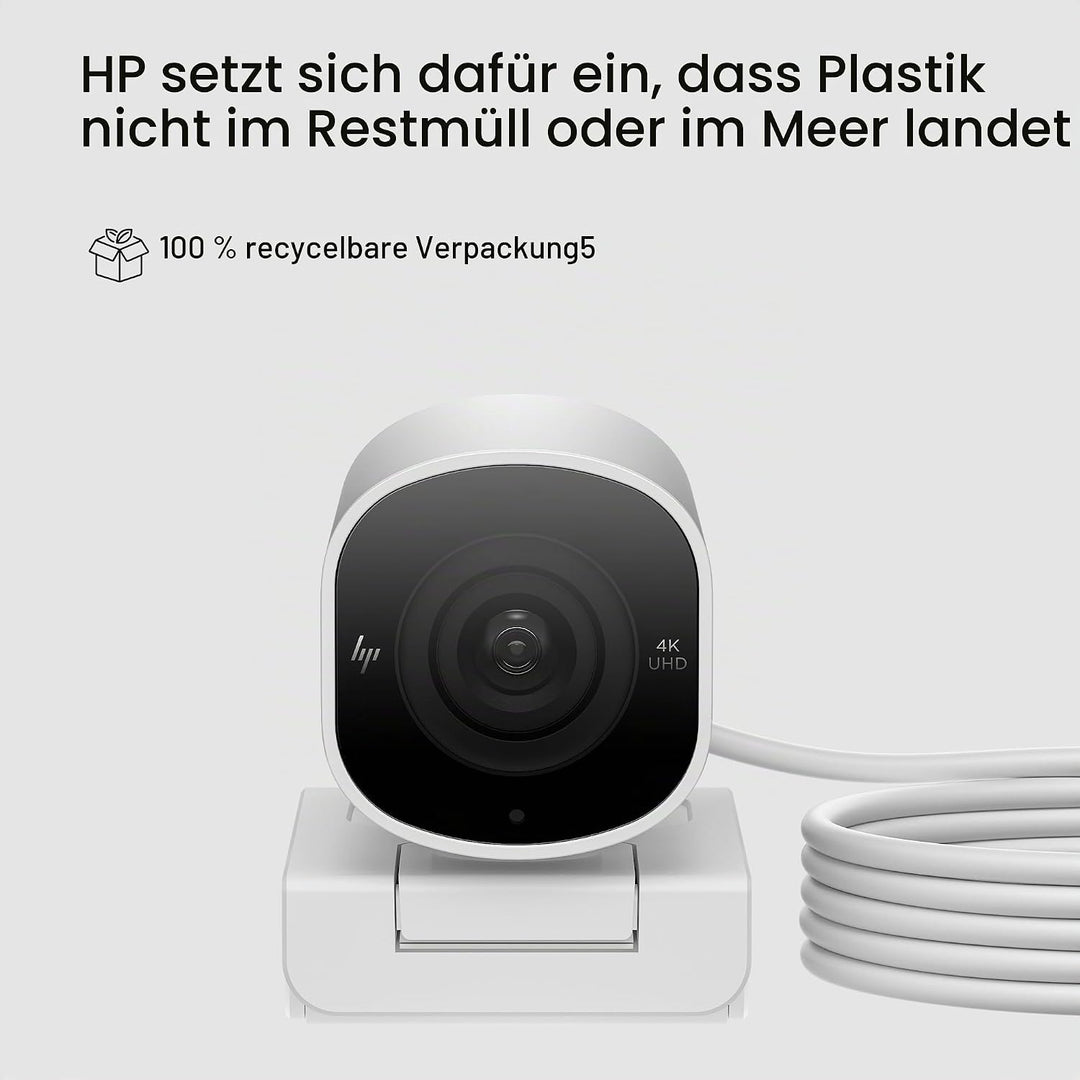 HP CONSUMER. 960 4K Streaming Webcam UHD Auflösung 60 FPS 100° Sichtfeld 360° schwenkbar KI unterstü