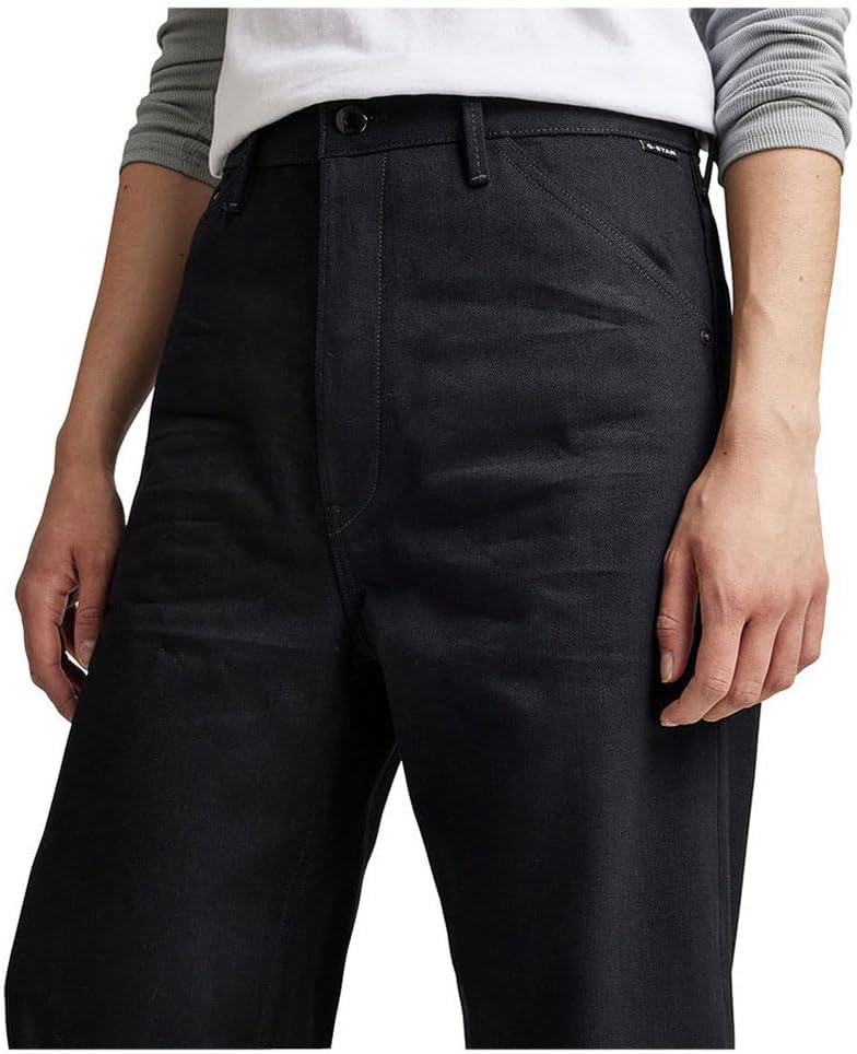 G-STAR RAW Damen Eve 3D Wide Leg Jeans 25W / 30L Schwarz (Pitch Black D20084-d182-a810), 25W / 30L S