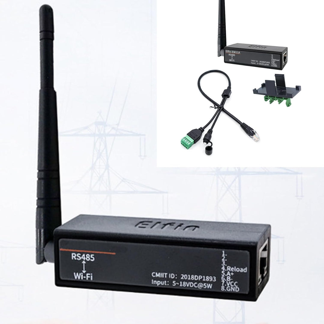 Jevina RS485 to WiFi Converter -EW11A-0 Modbus Protocol Data Transfer via WiFi, Supports 802.11bgn