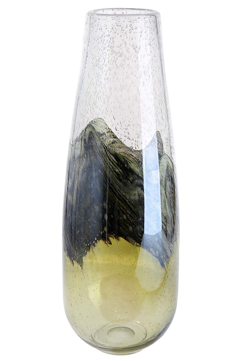GILDE GLAS art Vase - Glasvase - Geburtstagsgeschenk für Frauen - H 48 cm