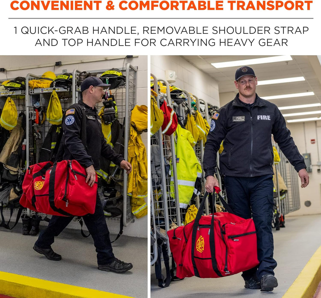 Ergodyne Arsenal 5005P Grosse Feuerwehr-Rettungs-Tasche aus Polyester mit Schultergurt und Helmtasch