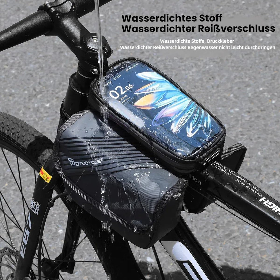 wasserdichte Fahrrad-Lenker-Tasche, 2,5 Liter, geeignet für Smartphones bis zu Einer Grösse von 6,8