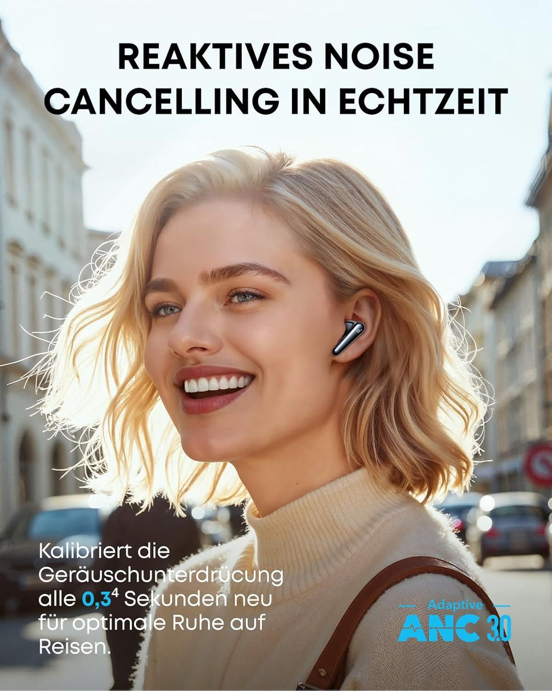 soundcore Liberty 4 Pro von Anker, Kabellose Noise Cancelling Kopfhörer, Earbuds mit 7 Sensoren, ANC