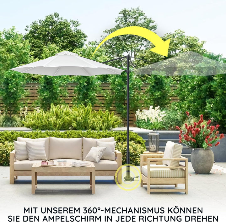 habeig 360° MECHANISMUS +++ für Ampelschirm 360 Grad schwenkbar drehbar Fusspedal Schirm