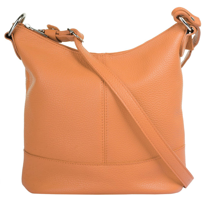 Umhängetasche Echt Leder Damen Made in Italy, Handtasche, Schultertasche, Crossbody Bag aus Leder 02