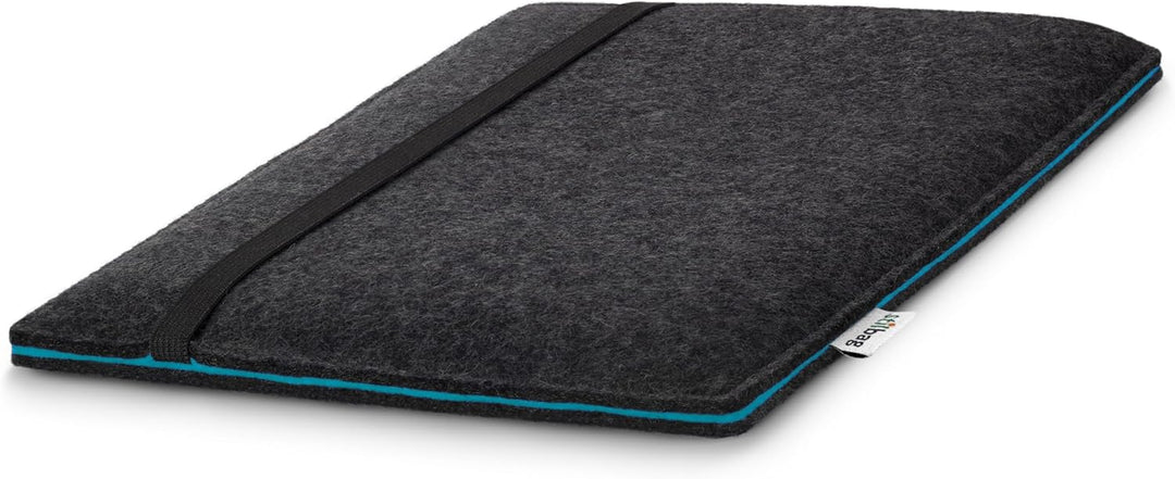 Stilbag massgeschneiderte Tablet-Hülle FINN | Tasche aus Filz Schutzhülle | Made in Germany Anthrazi