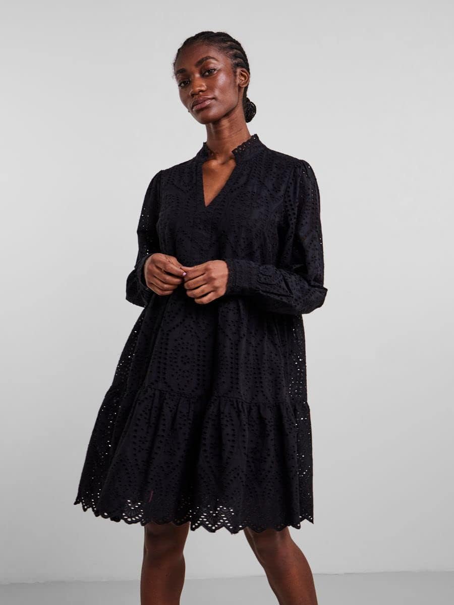 YAS Damen Yasholi Ls Dress S. Noos Kleid M Schwarz, M Schwarz