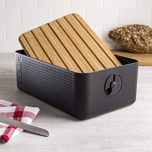 Bodum Bistro Brotkasten, Kunststoff, Schwarz, Schwarz