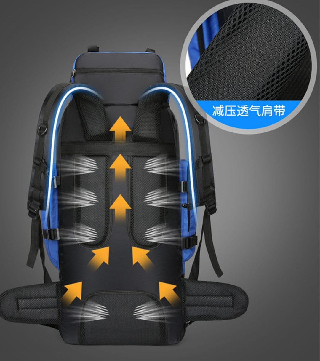 Wanderrucksack 90L Outdoors Mount Trekkingrucksack - Grosse Kapazität Leichter Hiking Rucksack für K