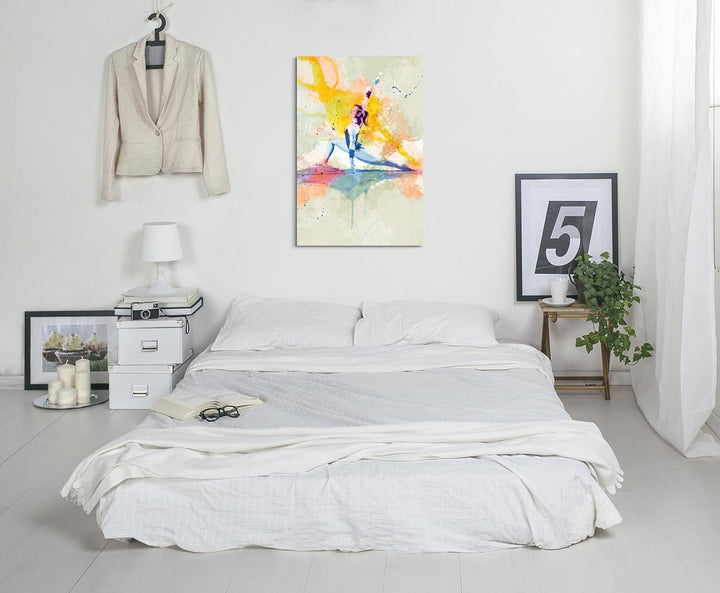 Turnen X 90x60cm Wandbild SPORTBILD Aquarell Art tolle Farben von Paul Sinus