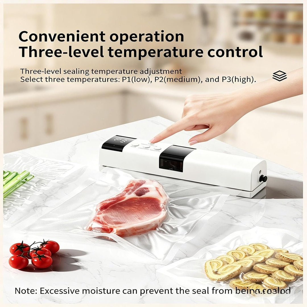 Mini-Vakuumierer für Lebensmittel Tragbare | Tisch-Vakuumiermaschine für Fleisch, Mahlzeiten, Snacks