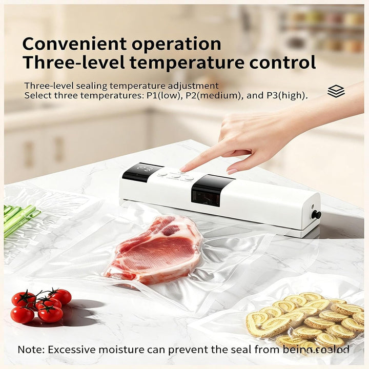 Mini-Vakuumierer für Lebensmittel Tragbare | Tisch-Vakuumiermaschine für Fleisch, Mahlzeiten, Snacks