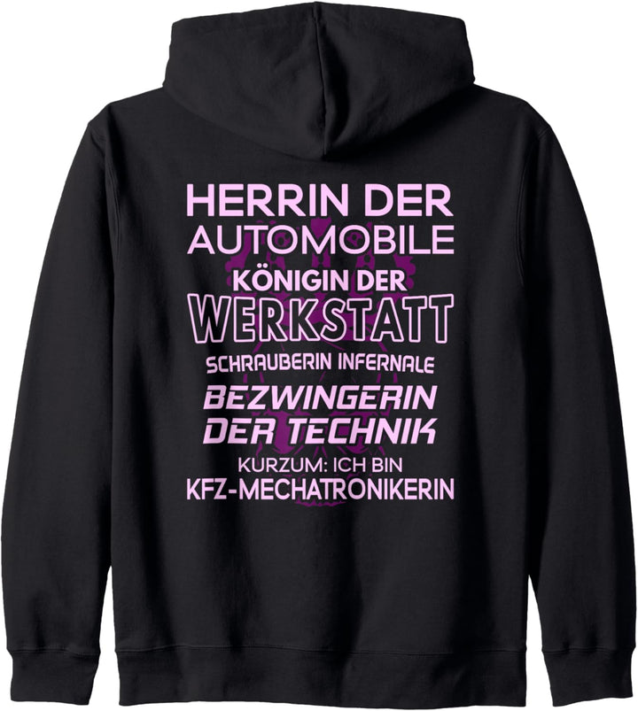 Königin Der Werkstatt KFZ-Mechatronikerin Kapuzenjacke