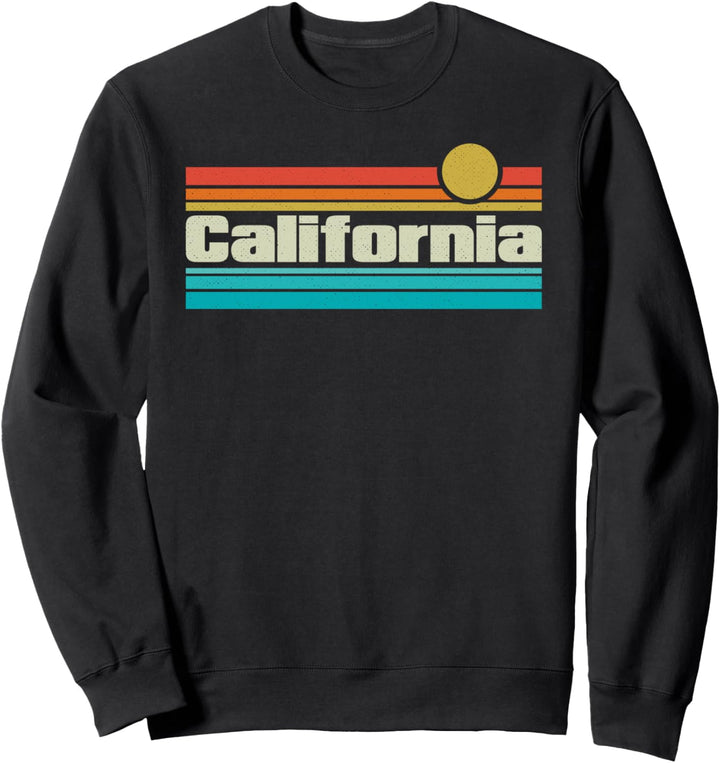 70er 80er Retro Vintage Sunset Surfer CA California Sweatshirt