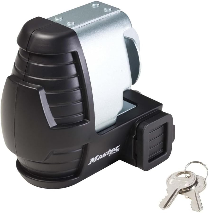 Master Lock Anhängerschloss, Universal Anhängerkupplungsschloss, 379DAT, Silber, Standard