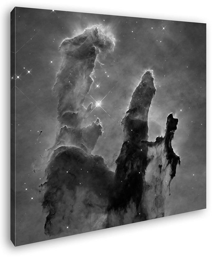 deyoli Säulen der Schöpfung Format: 60x60 Effekt: Schwarz&Weiss als Leinwandbild, Motiv fertig gerah