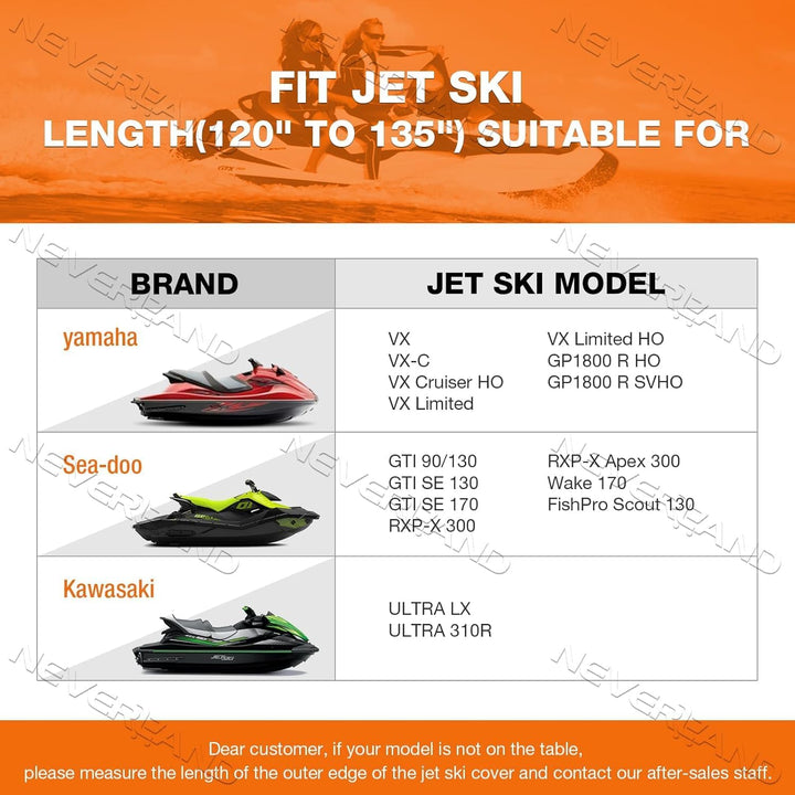 Jet Ski Bootsabdeckung Neverland 210D Bootspersenning Jet Ski Cover wasserdichte Motorbootabdeckung