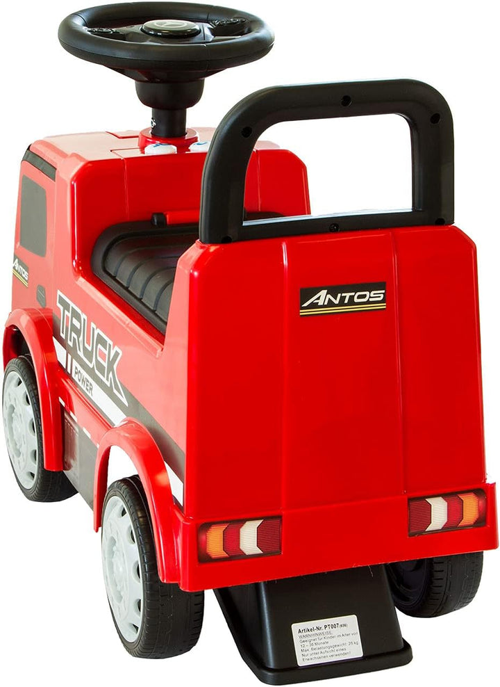 NATIV Rutscherauto Mercedes Antos, Babyrutscher mit Kunststoffrädern, Truck, LKW, Kinderfahrzeug Rut