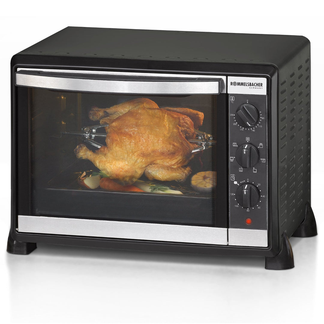 ROMMELSBACHER Back & Grill Ofen BG 1550 - 30 Liter Backraum, 7 Heizarten, Umluft, Drehspiess, Temper