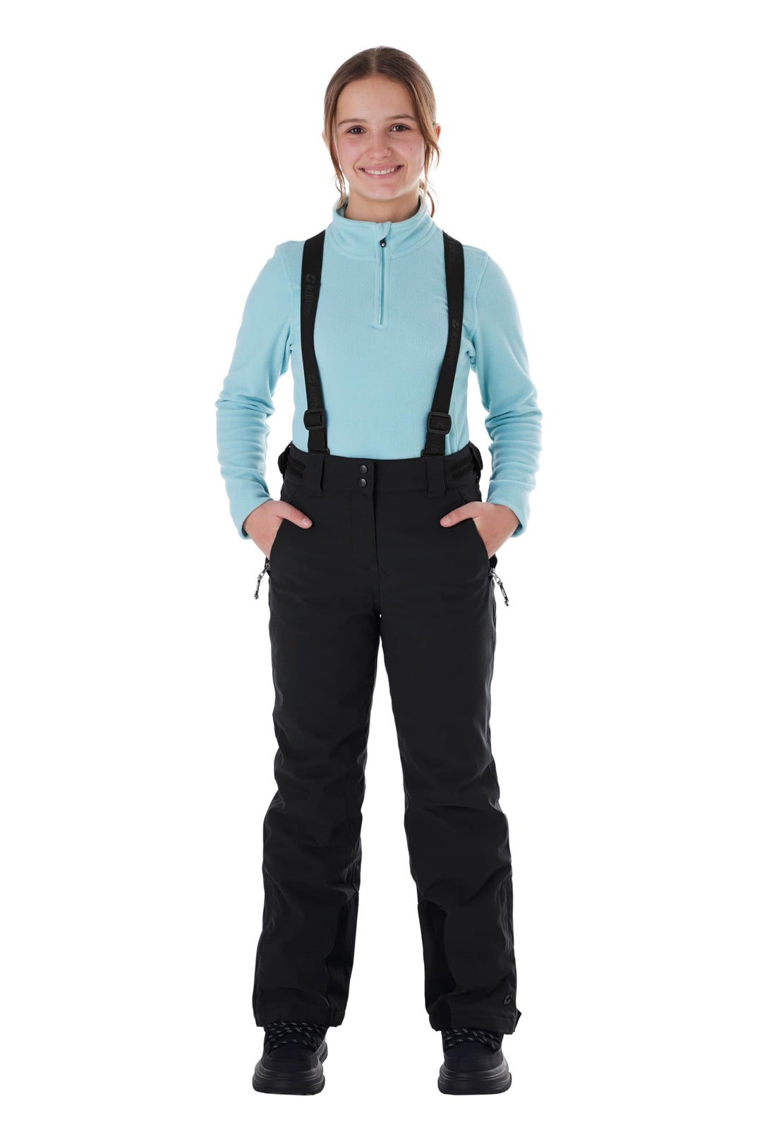 Killtec Mädchen Funktionshose/Skihose mit abzippbaren Latz, Schneefang und Kantenschutz Ksw 77 Grls