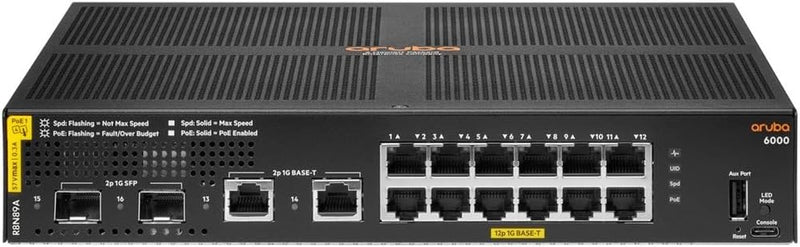 HPE Aruba 6000 12G CL4 2SFP 139W Switch Europe