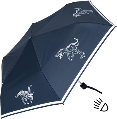Knirps 4Kids Kinder-Taschenschirm reflective mit Reflexborte und reflektierenden Dinos - Big reflekt
