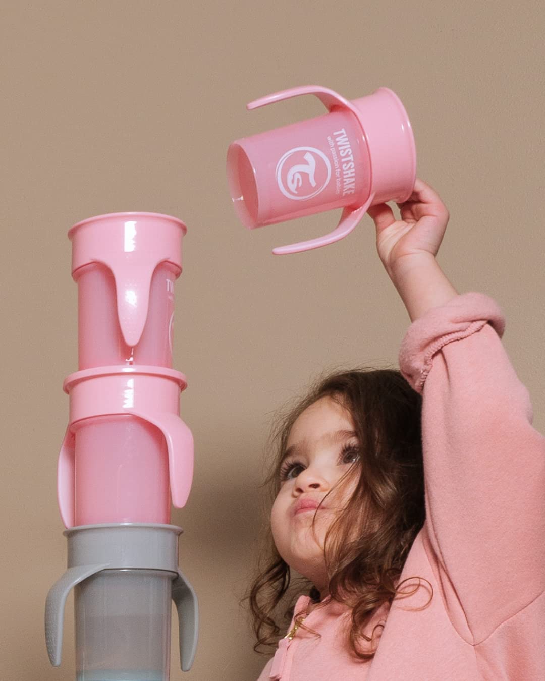 Twistshake Trinkbecher-Set - 3-teilig | 2x Becher 360-1x Minibecher | Auslaufsicherer Kinderbecher |