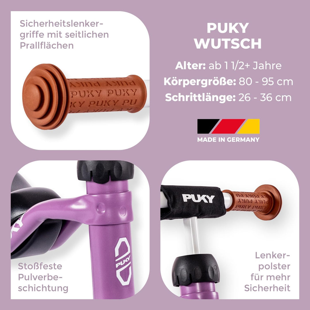 PUKY WUTSCH Perky Purple | Lauflernrad ab 1 1/2 Jahren | Lauflernhilfe Kinder | Lauflernwagen Indoor