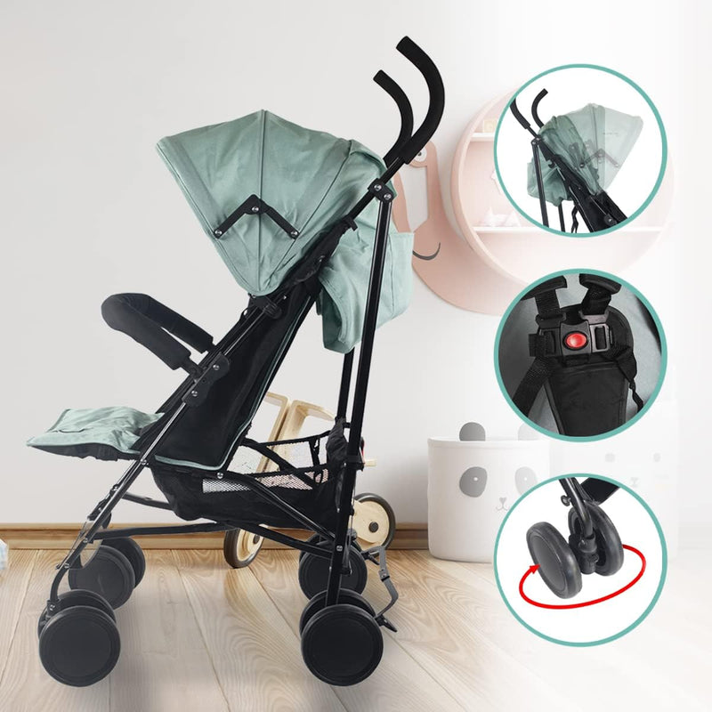 Mobiclinic® Kids, Kinderwagen, Buggy, Elefant, Verstellbare Rückenlehne, Faltbar, Doppeltes Sicherhe