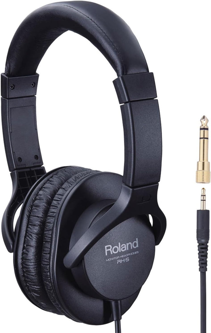 Roland RH-5 geschlossener Stereo-Kopfhörer mit keepdrum Tisch-Stativ
