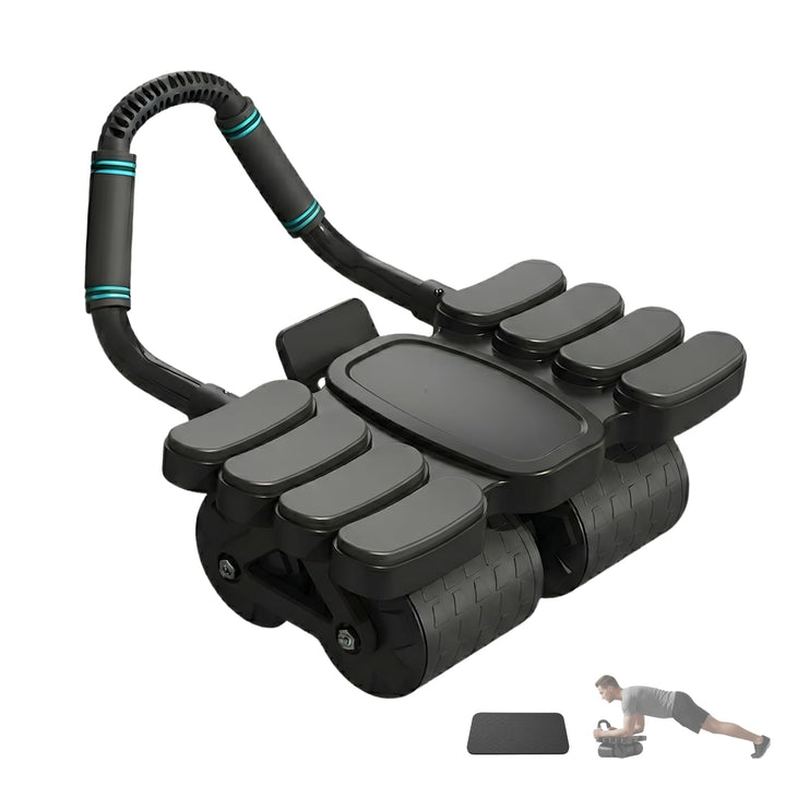 Roller für ABS mit automatischer Rückfederung. Bauchmuskeltrainer Bauchmuskelrad mit Ellbogenstütze.