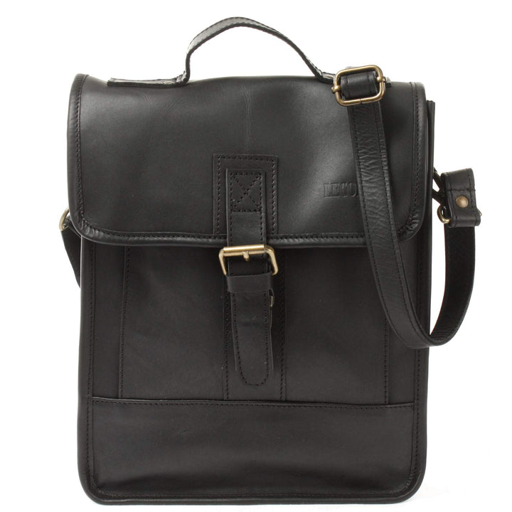 LECONI Umhängetasche Freizeittasche Echtleder vintage Herren Damen Hochformat Leder 24x30x8cm LE3052