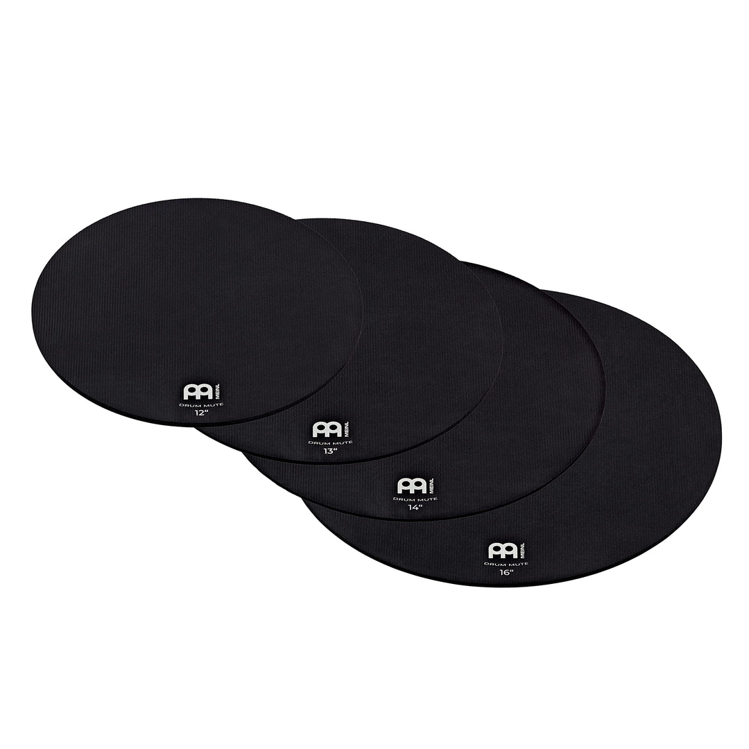 Meinl Drum Mute Set mit 12, 13, 14 und 16 Zoll Trommel Dämpfer - Schlagzeug Zubehör, Schwarz (MDM-12