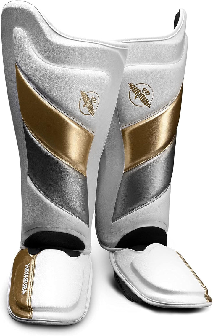 Hayabusa T3 Schienbeinschoner für Muay Thai und Kickboxen S Weiss/Gold, S Weiss/Gold