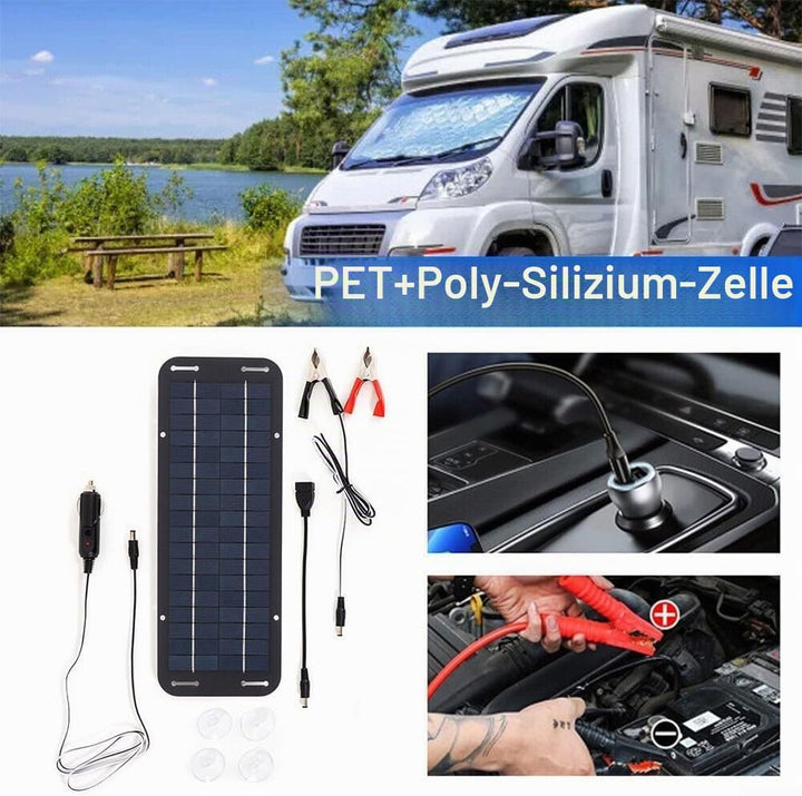 Solar-Batterie-Ladegerät, 30 W, Solarpanel, 12 V, Erhaltungsladegerät, Batterie-Ladegerät-Set, Maint