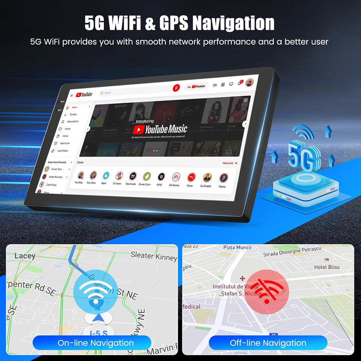 Hikity 4+128G Autoradio für Seat Ibiza 6J 2009-2013, 9" Bildschirm Radio mit Wireless CarPlay Androi