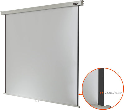 celexon manuell ausziehbare Heimkino- und Business-Beamer-Leinwand 4K und Full-HD Rollo-Leinwand Pro