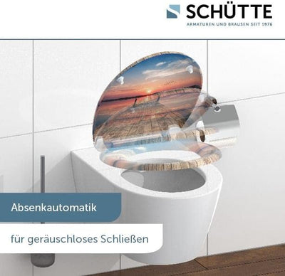 Schütte WC-Sitz SUNSET SKY mit Absenkautomatik, Toilettendeckel mit Motiv und Schnellverschluss für