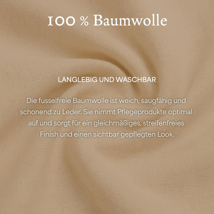 Langer & Messmer Poliertücher für Glattleder aus 100% Baumwolle im praktischen Set - Das Schuhputztu