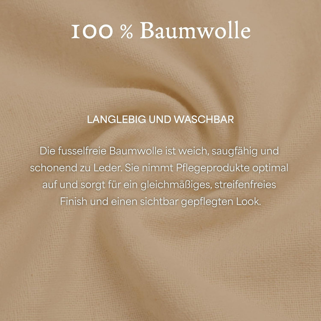 Langer &amp; Messmer Poliertücher für Glattleder aus 100% Baumwolle im praktischen Set - Das Schuhputztu