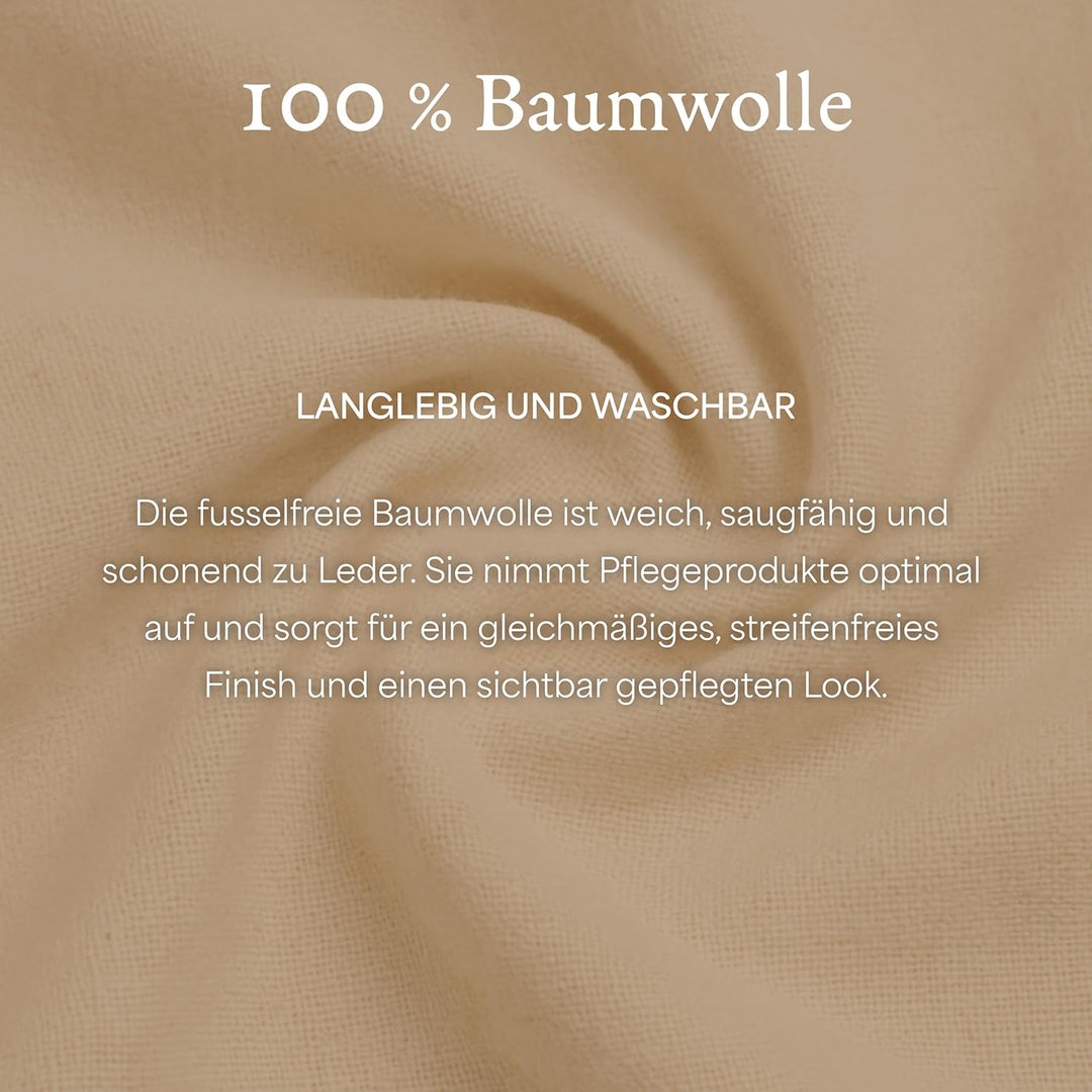 Langer & Messmer Poliertücher für Glattleder aus 100% Baumwolle im praktischen Set - Das Schuhputztu