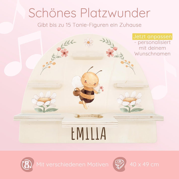 Personalisiertes Tonie Regal für Kinderzimmer - Magnetisches Toniebox Regal für Toniebox & Figuren m