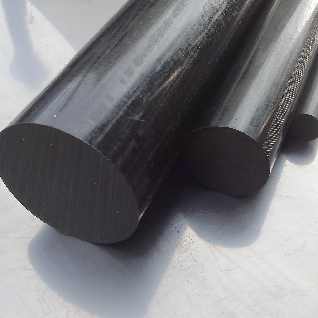 POM Rundstab schwarz Ø 60 mm - Länge 350 mm - massiver Kunststoffstab L: 350 mm, L: 350 mm