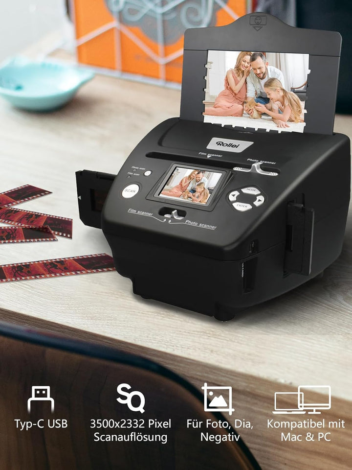 Rollei PDF-S 240 SE - Multiscanner für Fotos, Dias und Negative, sekundenschneller Scanvorgang, inkl