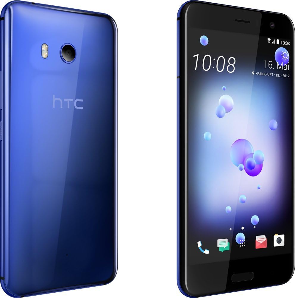 HTC U11 Smartphone (13,97cm (5,5 Zoll), 16 MP Frontkamera, 64GB Speicher, Android) Sapphire Blue, mi