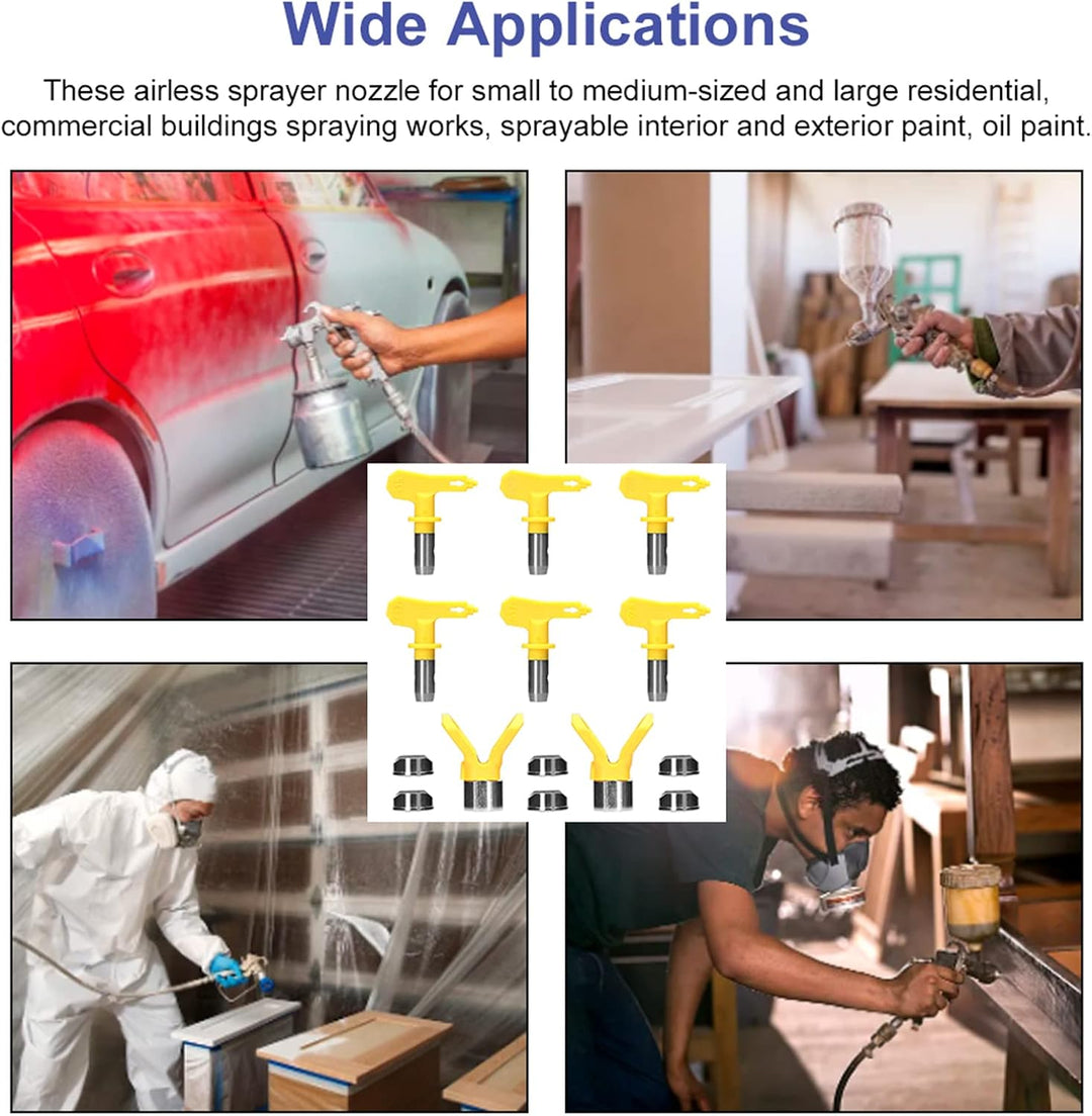 Weytoll Airless FarbdüSen Set, Airless Düse mit Spitzendichtung, Umkehrbare SprüHspitzen Airless Far