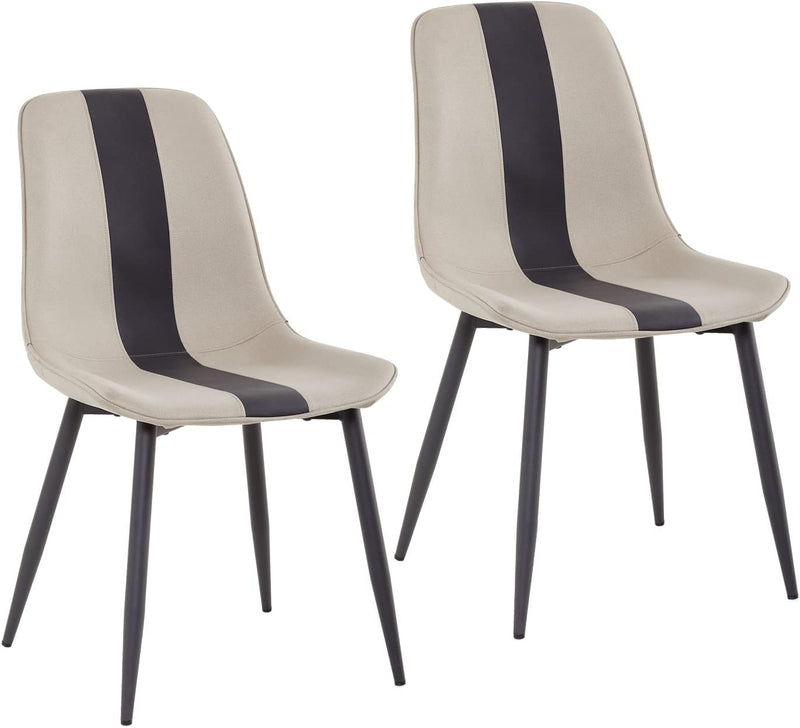 Mondeer Esszimmerstühle 2er Set, Küchenstuhl mit Metallbeinen Scandinavian Modernes Polsterstuhl für