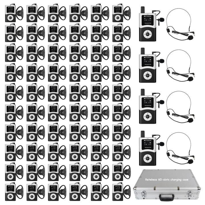 Retekess T130U Whisper Tour Guide System,Tour Guide Set, Tour Guide Mikrofon, Ein-Tasten-Bedienung,
