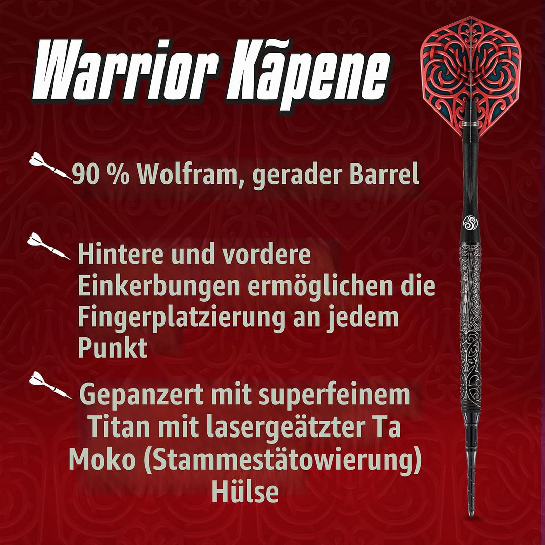 Shot Darts Warrior Kapene Captain 90% Tungsten Softdarts Gewicht: 20g, Gewicht: 20g