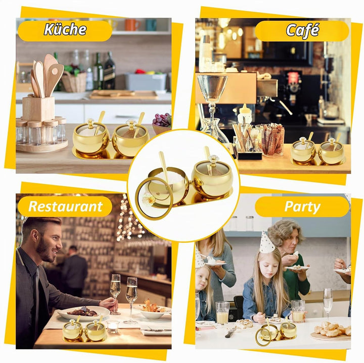 Gewürzgläser 304 Edelstahl,Gewürzdosen mit Löffel,Gewürzstreuer,Gewürzbehälter,Spice Jars für Salz,Z